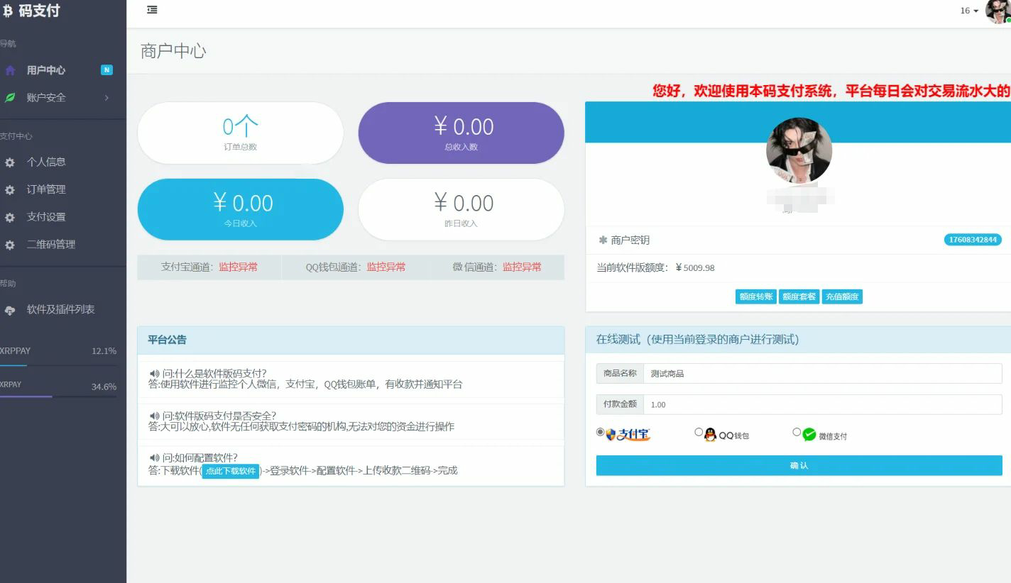 个人免签码支付系统源码/免签支付系统/微信支付平台 附...