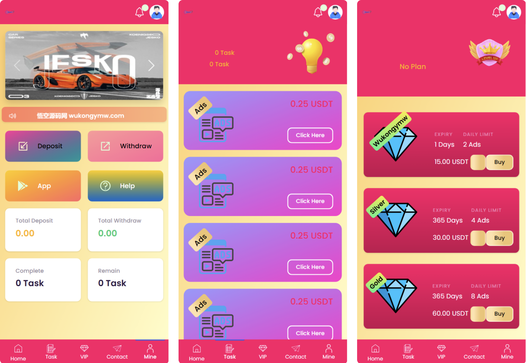 SENNA海外广告奖励投资理财源码/附详细教程