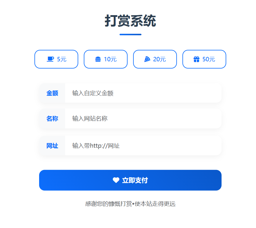 打赏排行榜源码 打赏源码WordPress