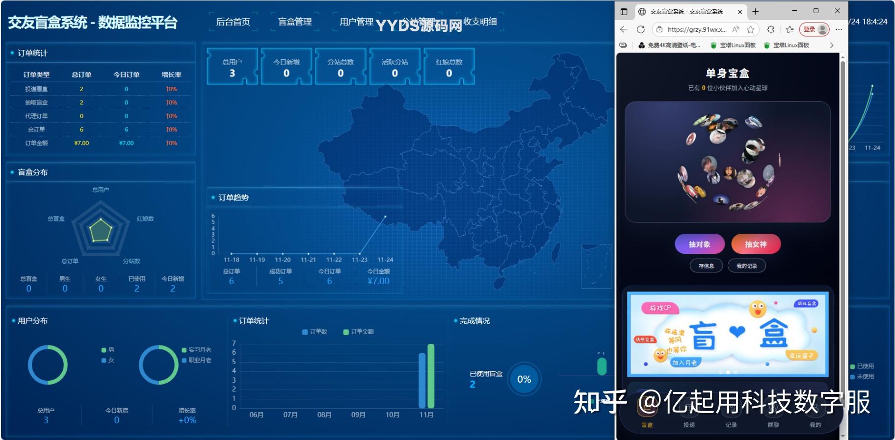 最新二开的交友盲盒系统源码