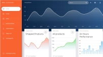 产品数据图表管理网站模板 Bootstrap4