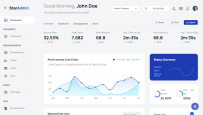 绩效数据统计图表管理网站模板 Bootstrap5