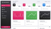 用户销售额图表管理后台模板 Bootstrap5