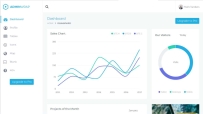 简洁数据功能图表管理模板 Bootstrap4