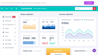 销售订单管理后台网站模板 Bootstrap4